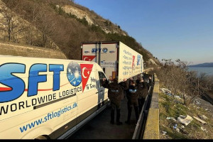 Vores trækker trailer er sendt af sted til Tyrkiet